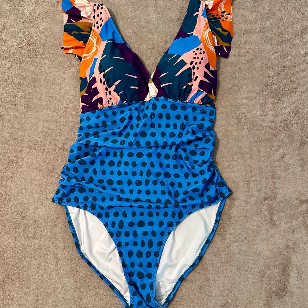 Latched Mama Colorful One Piece Nursing Swimsuit